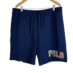 NEW Polo Ralph Lauren Colorful Graphic Shorts Mens 1XB Navy Blue Stretch‎ $138